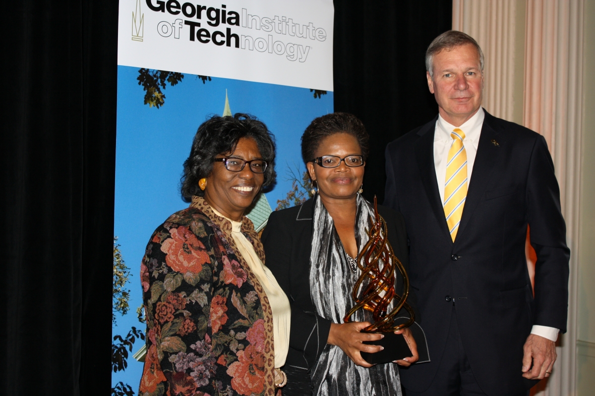 Ivan Allen College Dean Jacqueline J. Royster, Beatrice Mtetwa and Georgia Tech President G.P. “Bud” Peterson Nov 13, 2014