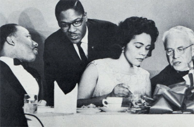 Ivan Allen Jr. with Dr. and Mrs. Martin Luther King Jr. at Atlanta's first biracial event