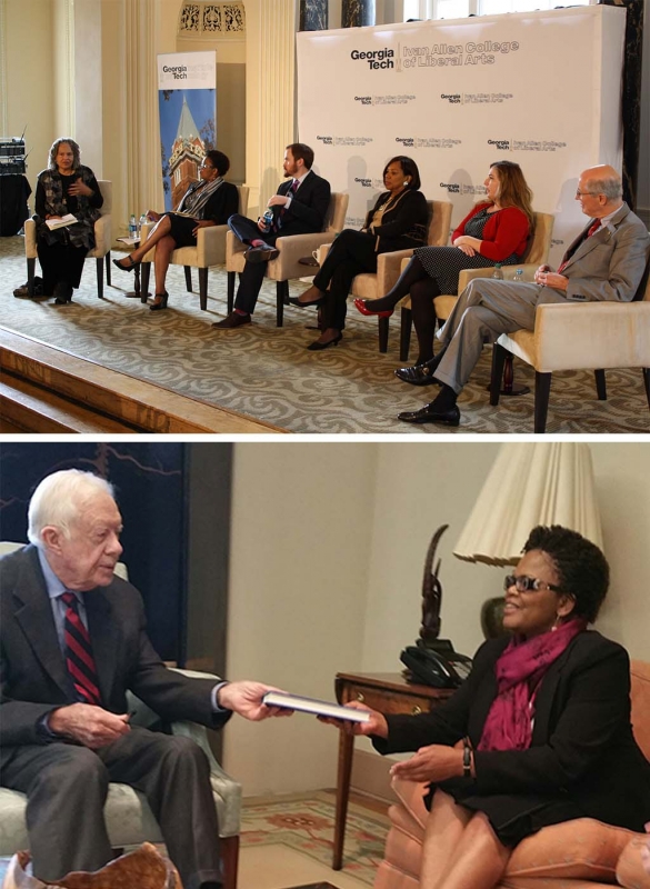 Above: Allen Prize Symposium:“Human Rights and the Rule of Law”  Below:President Jimmy Carter and Beatrice met to discuss human rights